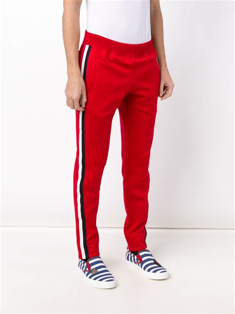 red gucci sweatpants|gucci sweatpants outfit.